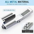 thumbnail image 2 of All Metal Handheld Shower Head with Power Wash Mode, 70-Inch Stainless Steel Hose, and Dual Purpose Holder, 2 of 8