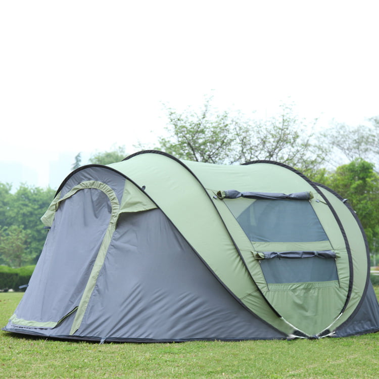 5-8 Person Instant Auto Pop-Up Khaki Camping Tent Waterproof Family Shelter  Tent