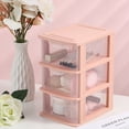 thumbnail image 4 of Monyance small storage drawers Plastic 3 Drawer Storage Organizer - Clear Desktop Unit(9.06X6.89X5.31Inches), 4 of 10