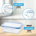 thumbnail image 3 of Stelive 10 pcs Glass Storage Food Containers, Glass Meal Prep Containers, Airtight Lunch Bento Boxes with Snap Locking Leakproof Lids for Microwave, 3 of 12