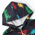 thumbnail image 4 of Toddler Boys Dinosuar Zip-Up Hoodie Winter Fall Long Sleeve Top 2-7 Years, 4 of 6