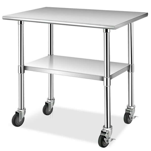 NSF Stainless Steel Commercial Kitchen Prep & Work Table