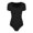 Black, variant on TQWQT Women's Round Neck Short Sleeve T Shirts Basic Bodysuits