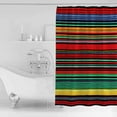 thumbnail image 2 of Shower Curtains Sets for Bathroom Decor Mexican Colorful StripesWaterproof Bathroom Curtain with Hooks,Rainbow Lines Ethnic Stylefor Bathroom Decor,36x72IN, 2 of 7