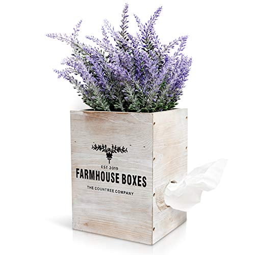 Countree Rustic Tissue Box Cover Farmhouse Tissue Box Holder with