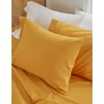 thumbnail image 4 of Sonive  Full Size Bed Sheet Set, Coolest-Comfort Breathable Nano90g Solid Color Microfiber Bed Sheet set (Orange), 4 of 4