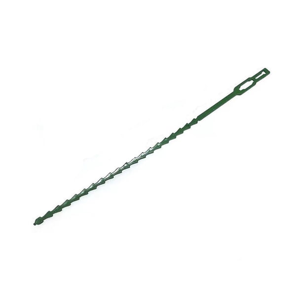 Lazos para plantas de jardín Diseño de espina de pescado ajustable | Brida retorcida multiusos para asegurar ramas, tallos de vid | Plástico flexible | Soporte suave para plantas delicadas | Paquete