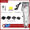 thumbnail image 1 of Professional Electric Hair Clipper Beard Trimmer Hair Cutting Machine Grooming Kit US Plug (Silver), 1 of 5