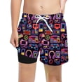 thumbnail image 4 of Gunia Kids Boy Swim Trunks With Retro Video Game Console Print Summer Youth Teen Boys Swim Shorts For Beach Pool 5-15 Years, 4 of 4