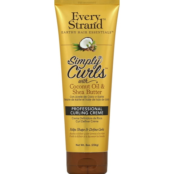Every Strand Simply Curls Professional Curling Creme, 8 oz., Curly Hair, Moisturizing