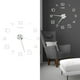 thumbnail image 4 of AUNMAS Reloj de Pared Grande sin Marco 3D, Reloj de Pared DIY, Pegatina de Pared de Superficie de Espejo sin Marco de acrílico, decoración de Reloj para Sala de Estar(Plata) Ecomeon no, 4 of 5