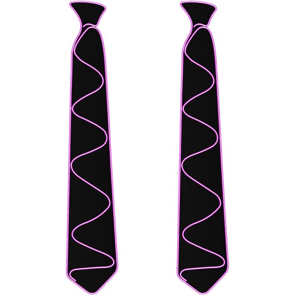 LINLIN 2 Pcs LED Tie Light Tie Glow Light Tie Neon LED Ties LED Light Tie Cool Novelty Tie for Party