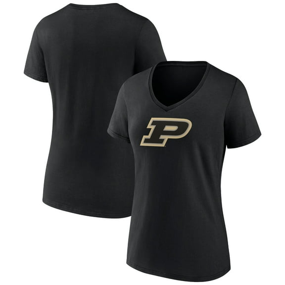 Women's Black Purdue Boilermakers Team Logo V-Neck T-Shirt
