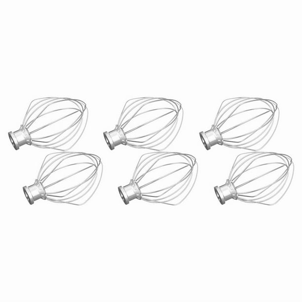 Paquete de 6 Accesorios de Mezclador de Látigo de Alambre de Acero Inoxidable para K45WW Pastel de Harina Globo Batidor Batidor de Crema de Huevo