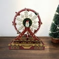 thumbnail image 1 of Figura decorativa iluminada de una noria, estatua independiente, adorno navideño para la mesa, caja de música giratoria para estantería, escritorio o, 1 of 8