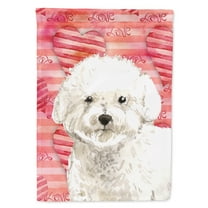 Love a Bichon Frise House Flag