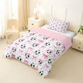 thumbnail image 2 of Erosebridal Cute Bow Knot Twin Comforter Sets For Girl,Football Sport Games Ball Theme Kids Bedding Set,Reversible Pink 2 Pieces, 2 of 7