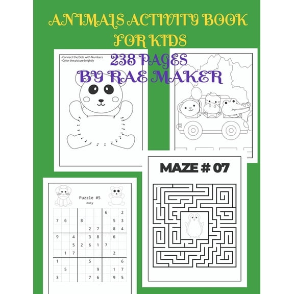 Animal Activity Book for Kids, (Paperback)