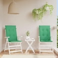 thumbnail image 2 of Cojines para silla Garden Highback VidaXL, poliéster verde, x2, 2 of 5
