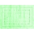 thumbnail image 1 of Ahgly Company Indoor Rectangle Solid Emerald Green Modern Area Rugs, 2' x 5', 1 of 4