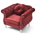 thumbnail image 5 of Glory Furniture Hollywood Velvet Chair in Burgundy, 5 of 6