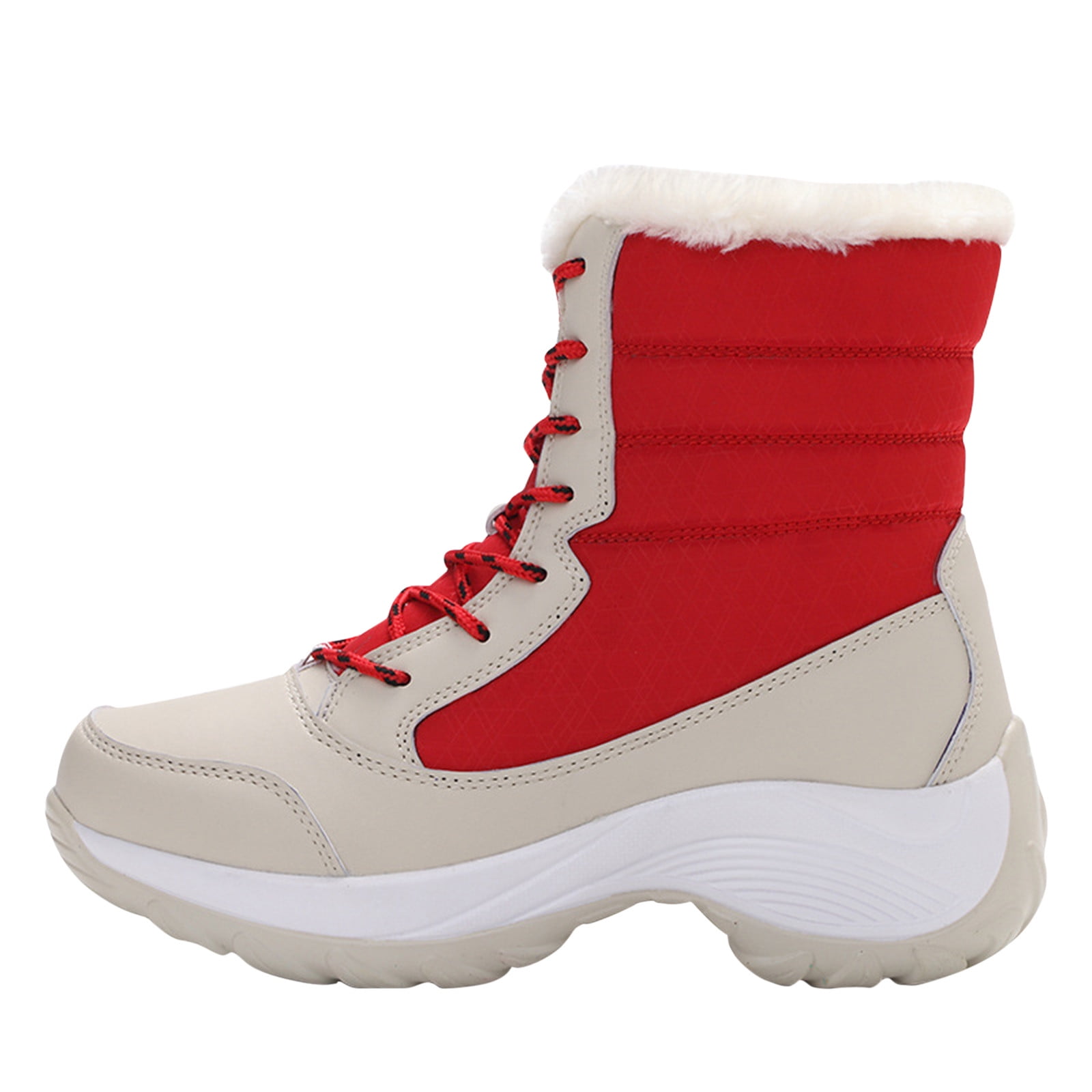 Aoochasliy Womens Shoes Boots Eva Thick-soled Shoes Snow High-top Plus Velvet Warm Cotton Shoes Saving Clearance