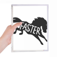 thumbnail image 1 of Black Horse Animal Outline Natural Notebook Loose Diary Refillable Journal Stationery, 1 of 3