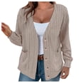 thumbnail image 1 of AherBiu Cardigans pour Femmes à Manches Longues, Cardigans Boutonnés à devant Ouvert, Chandail Tendance et Décontracté, 1 of 6
