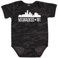 thumbnail image 3 of Inktastic Milwaukee Wisconsin Skyline Wi Cities Boys or Girls Baby Bodysuit, 3 of 5