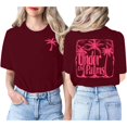 thumbnail image 1 of TSADFHJI Hauts pour Femmes Tendance 2024 T-Shirts Graphiques d'Été Manches Courtes m Rouge, 1 of 5
