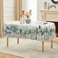 thumbnail image 2 of Sm:)e Christmas Tablecloth 60x84 Inch Oval, Golden Snow Deers Washable Table Cover for Party Picnic Dinner Decor, 2 of 6