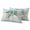 Aqua, Teal, Beige, variant on 2 Pack Outdoor Waterproof Throw Pillow Covers,Watercolor Palm Tree Beach Theme Decorative Square Pillow Case Patio Pillowcases for Chair Couch Sofa 20x20in