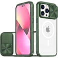 thumbnail image 6 of for iPhone Case,[Compatible with MagSafe] Transparent Crystal Slim with Slide Camera Lens Bumper Protection Cover Clear Soft Shockproof Cover Phone Case (Blue,iPhone 15 Pro Max), 6 of 6