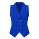 thumbnail image 2 of CHALECO DE TRAJE DE MUJER INSPIRADOR CHIC, DOBLE BOTON, CON SOLAPA, VESTIDO ELEGANTE, COLOR AZUL REAL, 2 of 6