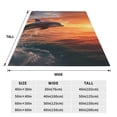 thumbnail image 3 of Pofeuu Sunset Dancing Dolphin B Print Ultra-Soft Micro Fleece Blanket,for Bed Or Sofa,All Season Throw Blankets Flannel Blanket-80"x60", 3 of 7
