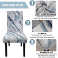 thumbnail image 3 of 4 Pack Printed Dining Chair Covers Stretch Spandex Removable Washable Chair Slipcovers Furniture Protector Chair Seat Covers for Dining Room (Ink Clouds), 3 of 6