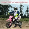 thumbnail image 2 of Telyswee 12V Electric Dirt Bike, Kids Electric Motorcycle with 25W*2 Motor, Twist Grip Throttle, Training Wheels, Spring Suspension, Ride on Toys Cars for Kids 3-8 Years, 2 of 7