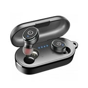 TOZO T10 True Wireless Earbuds in-Ear Bluetooth Headphones Stereo Calls Touch Control IPX8 Waterproof Bluetooth5.3 - Black (Charging Case Included)