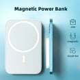 thumbnail image 6 of Hendoct 10000mAh 15W Fast Charge Magnetic Power Bank, Portable Wireless Magsafe Battery Pack Compatible with iPhone 14/13/12 Series-White, 6 of 8
