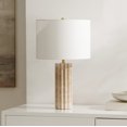 thumbnail image 3 of SAFAVIEH Remi 23.5" Modern Travertine Table Lamp with White Shade, 3 of 5