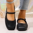 thumbnail image 5 of NexTorq Women's Mary Jane Shoes Square Toe Comfortable Low Heeled Shoes Women's Slip on Flats, Soft Comfortable Flat Shoes, Black, 40, 5 of 9