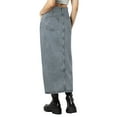 thumbnail image 3 of JLFKNG Skirts For Women Fashion Denim Half Skirt Vintage Straight Leg Wrapped Skirts Loose Fit A Line Comfy Womens Clothes, 3 of 5