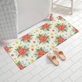thumbnail image 2 of Pioneer Flower Floral Print Pattern Bathroom Rugs Mat, Non Slip Microfiber Bathroom Rug with Rubber Backing, Soft Mats for Bathroom Floor Tub Shower, 24"x60", 2 of 5
