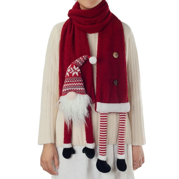SUNSIOM Women Christmas Gnome Scarf Lightweight Soft Winter Shawl Wrap Warm Travel Blanket Scarf for Cold Weather