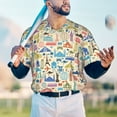 thumbnail image 6 of Daiia Famous Places Mens Baseball Jersey Button Down Shirts Short Sleeve Sports Uniforms-Small, 6 of 9