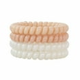 thumbnail image 4 of Kitsch Slick Large Spiral Hair Ties, Coiled Hair Ties, Phone Cord Ponytail Holder  (Nude), 4 of 8