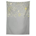 thumbnail image 3 of Ambesonne Ethnic Tablecloth Rectangular Table Cover, Grey Swirl Hearts, 52"x70", Beige Yellow Pale Grey, 3 of 4