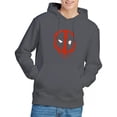 thumbnail image 3 of Deadpool  Adult Painted Logo Hoodie, 3 of 6