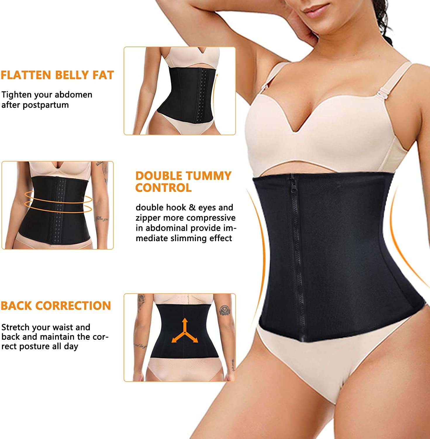 Gotoly Women Shapewear Tummy Control Waist Trainer Corset Vest Weight Loss  Open Bust Body Shaper Breathable Invisible Cincher (Small, Black) :  : Clothing, Shoes & Accessories