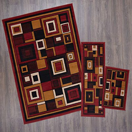 Home Dynamix Area Rugs - Ariana Collection 3-Piece Living Room Rug Set ...